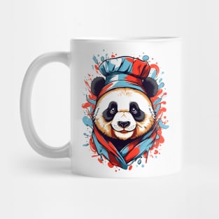 Cute panda chef. Portrait. Mug